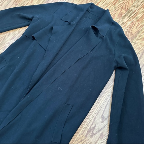 Soia & Kyo Black Slouch Coat Midweight Drape Jacket Size M - Picture 14 of 16